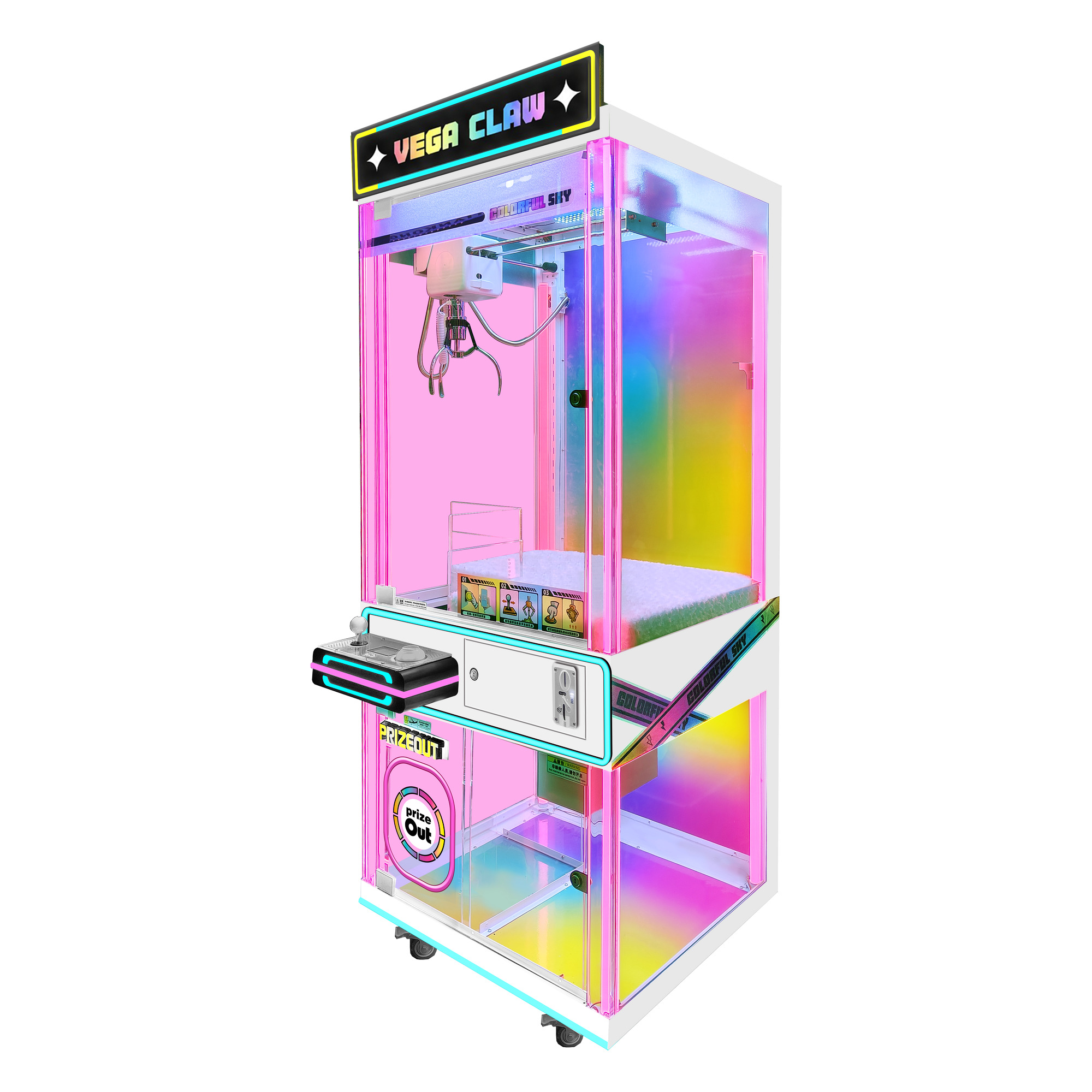 Vega Claw Colorful Sky machine viewed from an angle