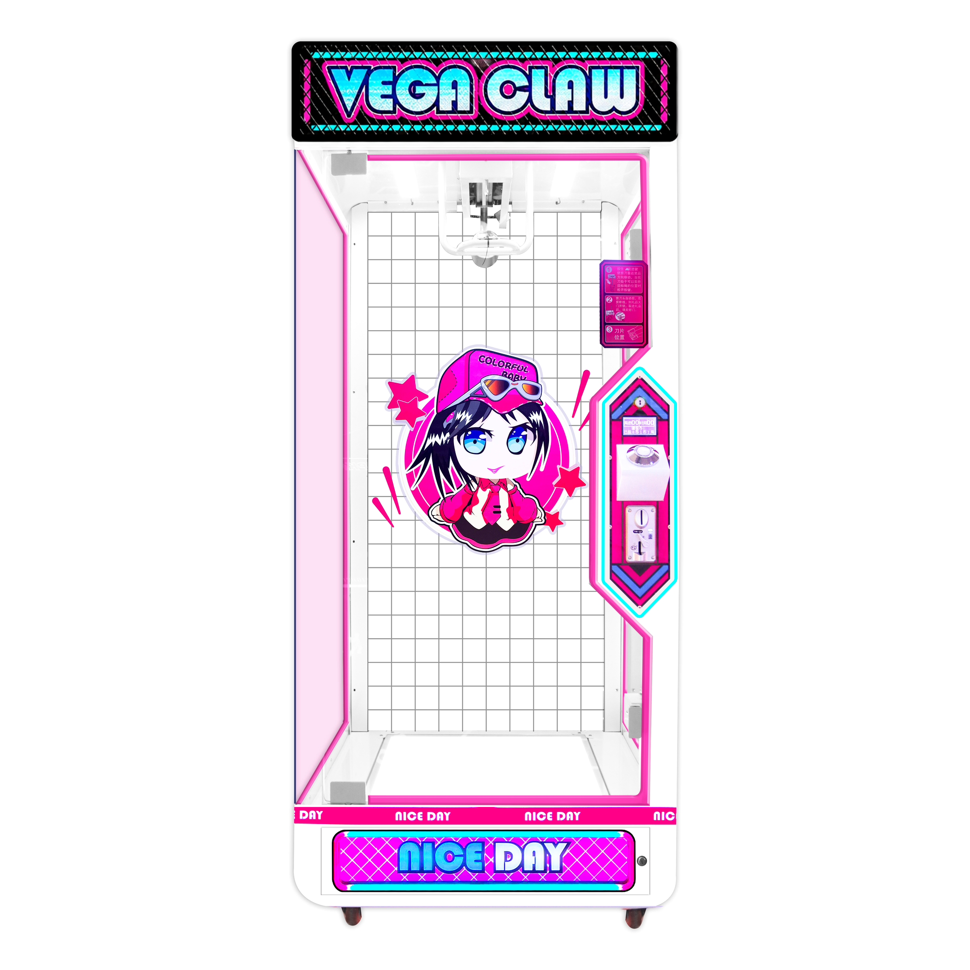 Vega Claw Nice Day machine viewed from the front